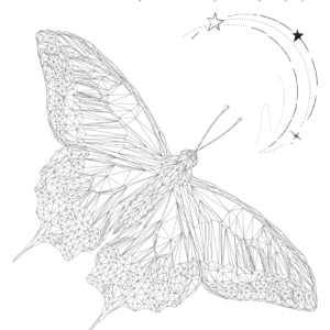 Butterfly Geometric Colouring Page – Instant Download for All Ages