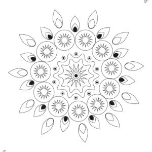 Drop Patterns Colouring Sheet Printable – Relaxing Abstract Art Page