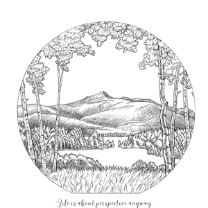 Inspirational Adult Colouring Page – All About Perspective Printable