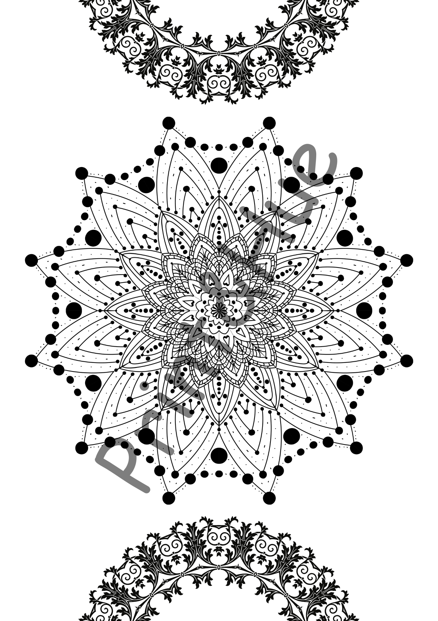 Magical Patterns Inspired by Sailor Moon – Adult Colouring Sheet Printable