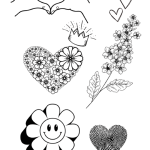 Love in Many Shapes – Heart Themed Colouring Pages for Kids