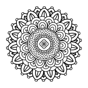 Thorn Pattern Adult Colouring Sheet Printable
