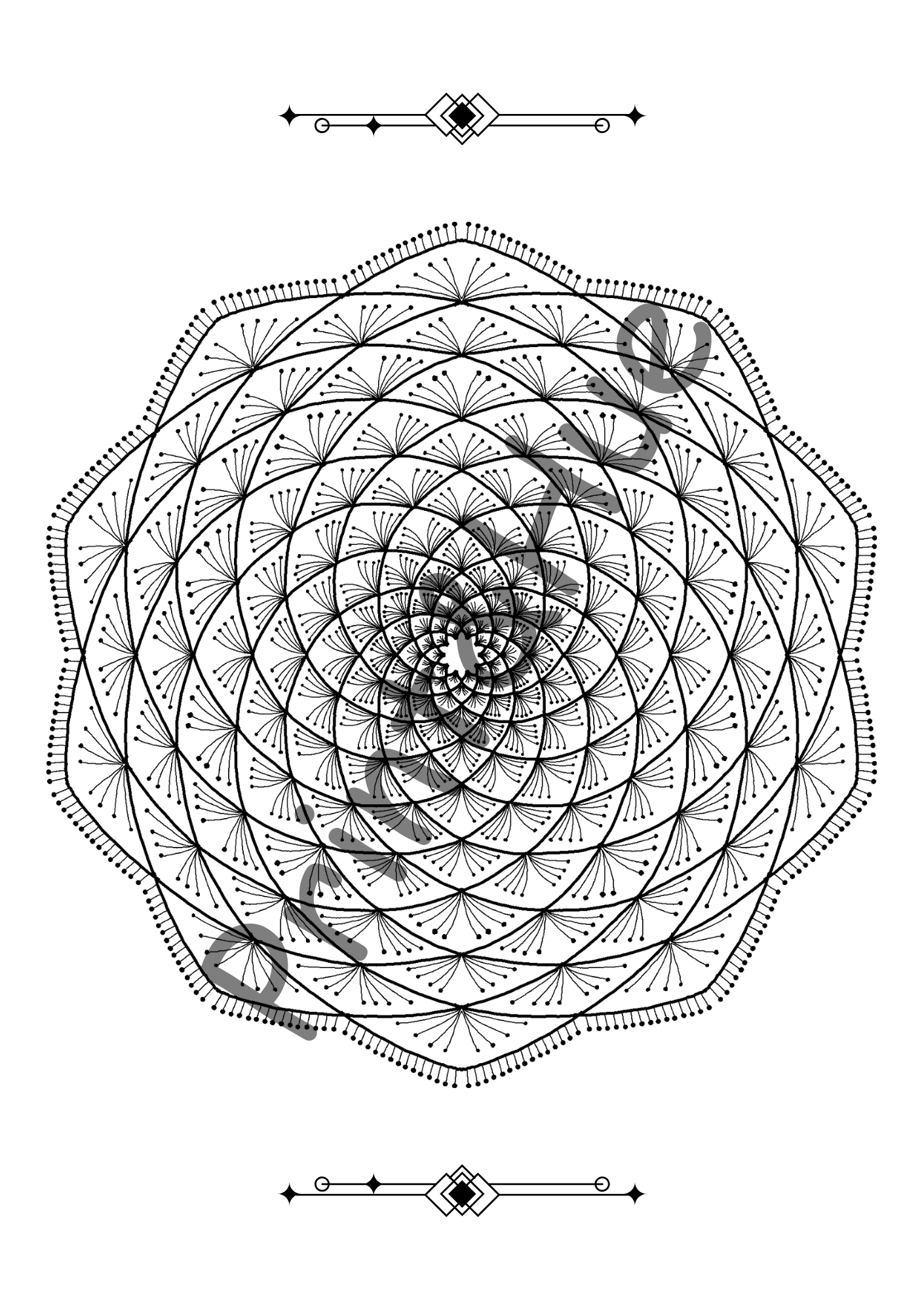 Pattern Art Colouring Sheets Combo Set | Printable Stress Relief Pages - Image 4