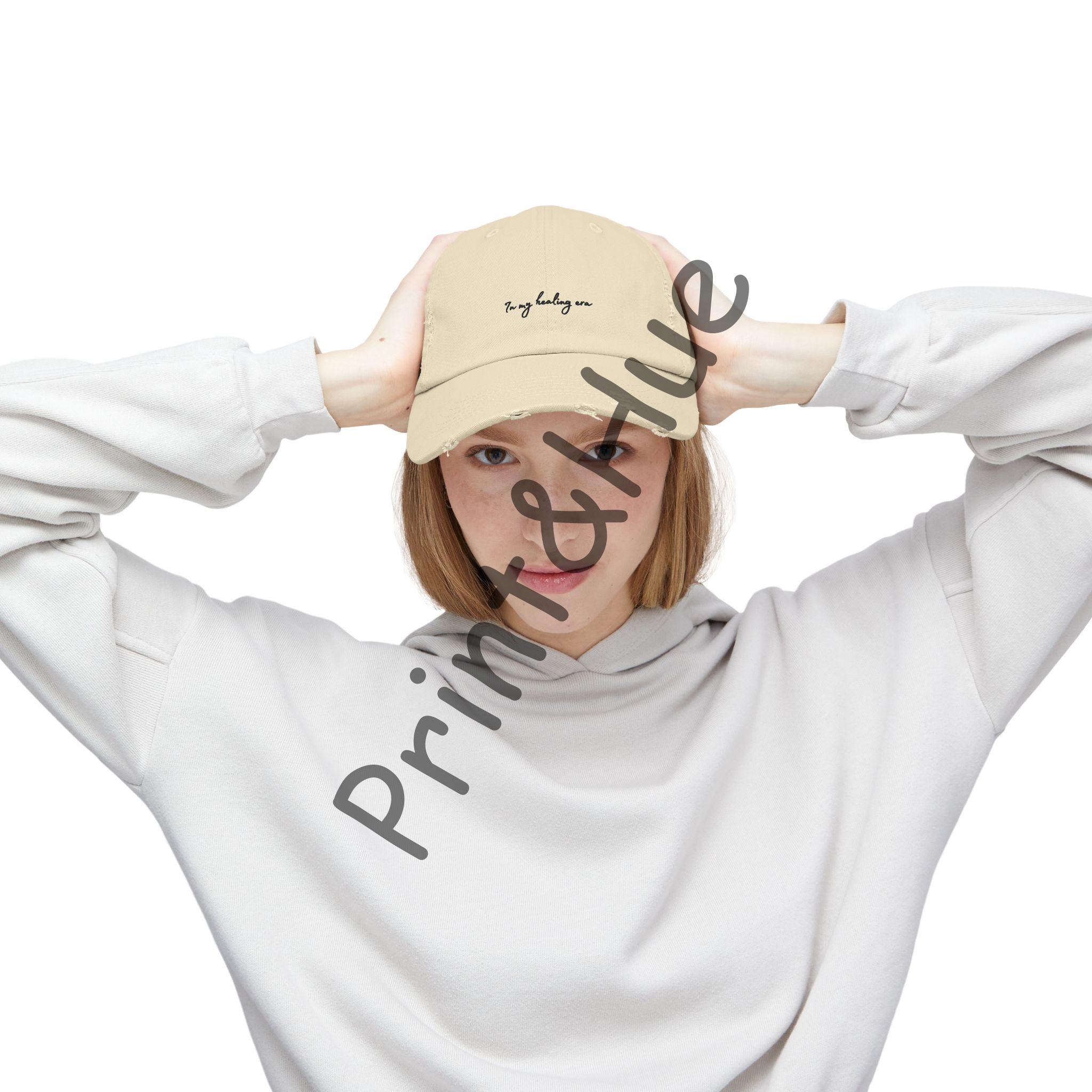 In My Healing Era Embroidered Hat Self Love Baseball Cap Soft Girl Era Aesthetic Dad Hat Mindfulness Quote Hat Gift for Friend - Image 5